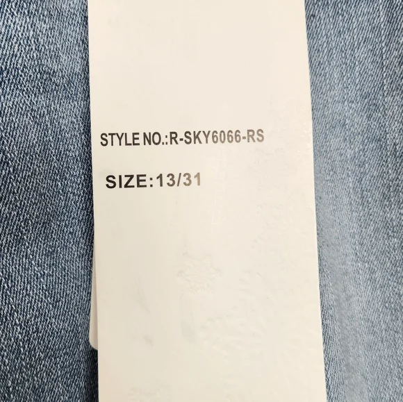 Sky Premium Collection Low Rise Flare Jeans With Embellished Back Pockets 13/31 - Picture 4 of 5